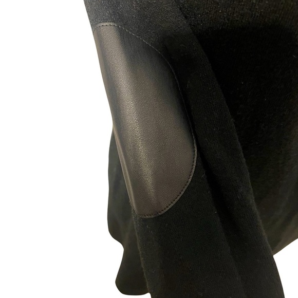 Black CowlNeck Tunic with Elbow Patch Detail - Picture 3 of 3